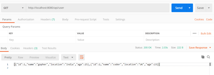 Golang CRUD